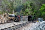 277 roars out of the Montgomery Tunnels 